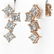 4 ctw Princess Diamond Earrings 18K Rose Gold - - 3