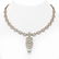 25 ctw Pear Cut Diamond & Pearl Necklace 18K Rose Gold