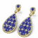 27.47 ctw Sapphire & Diamond Earrings 18K Yellow Gold - - 3