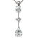 1.16 ctw Pear Cut Diamond Designer Necklace 18K White