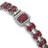 29.01 ctw Ruby & Diamond Bracelet 14K White Gold - - 2