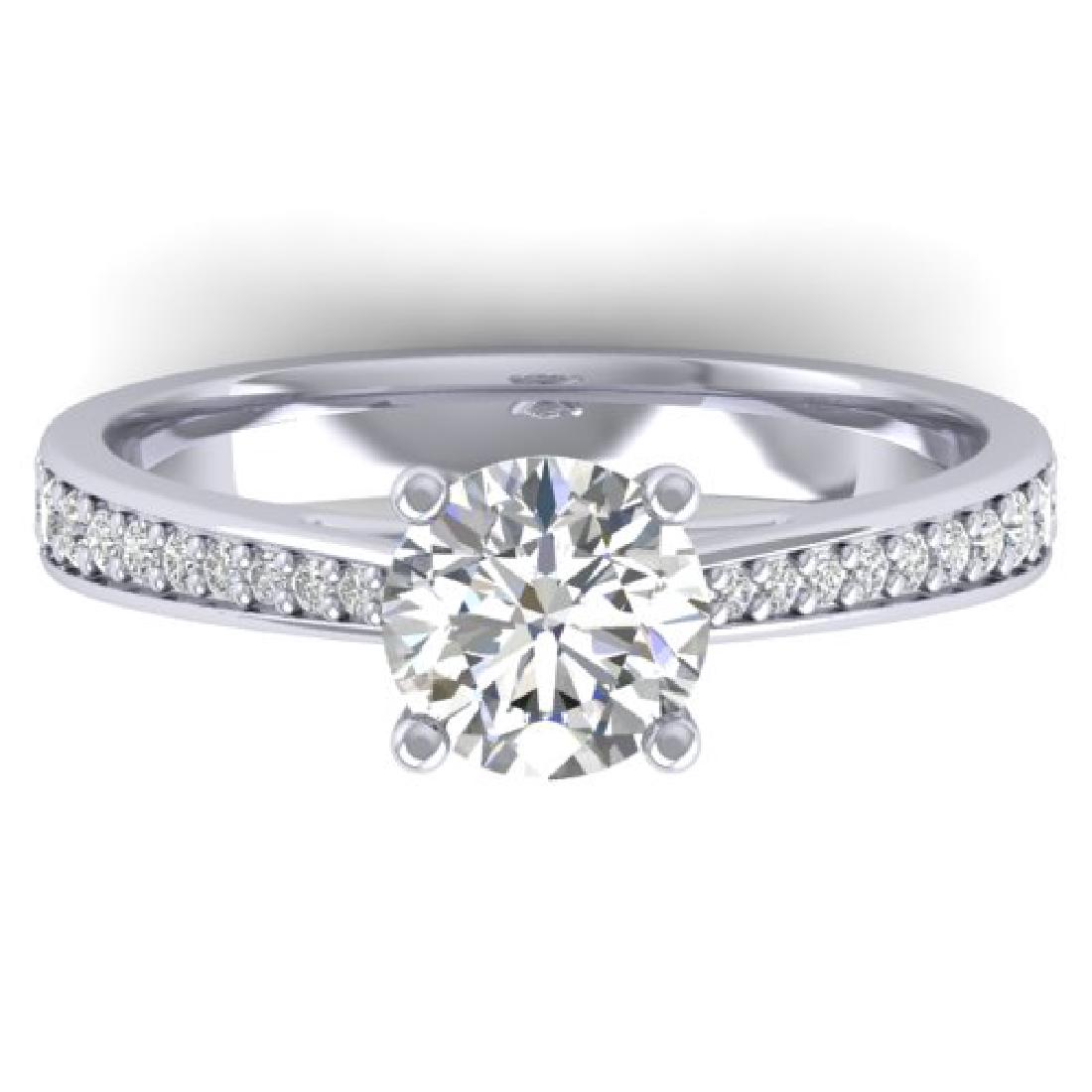 1.26 CTW Certified VS/SI Diamond Solitaire Art Deco: 32642 - REF-366X4R ---- 1.26 CTW Certified VS/SI Diamond Solitaire Art Deco Ring 18K White Gold ---- Luxury Designer Brand Ring Appraised at $22,150 Certificate Number US32642 18k White gold, Ring Siz