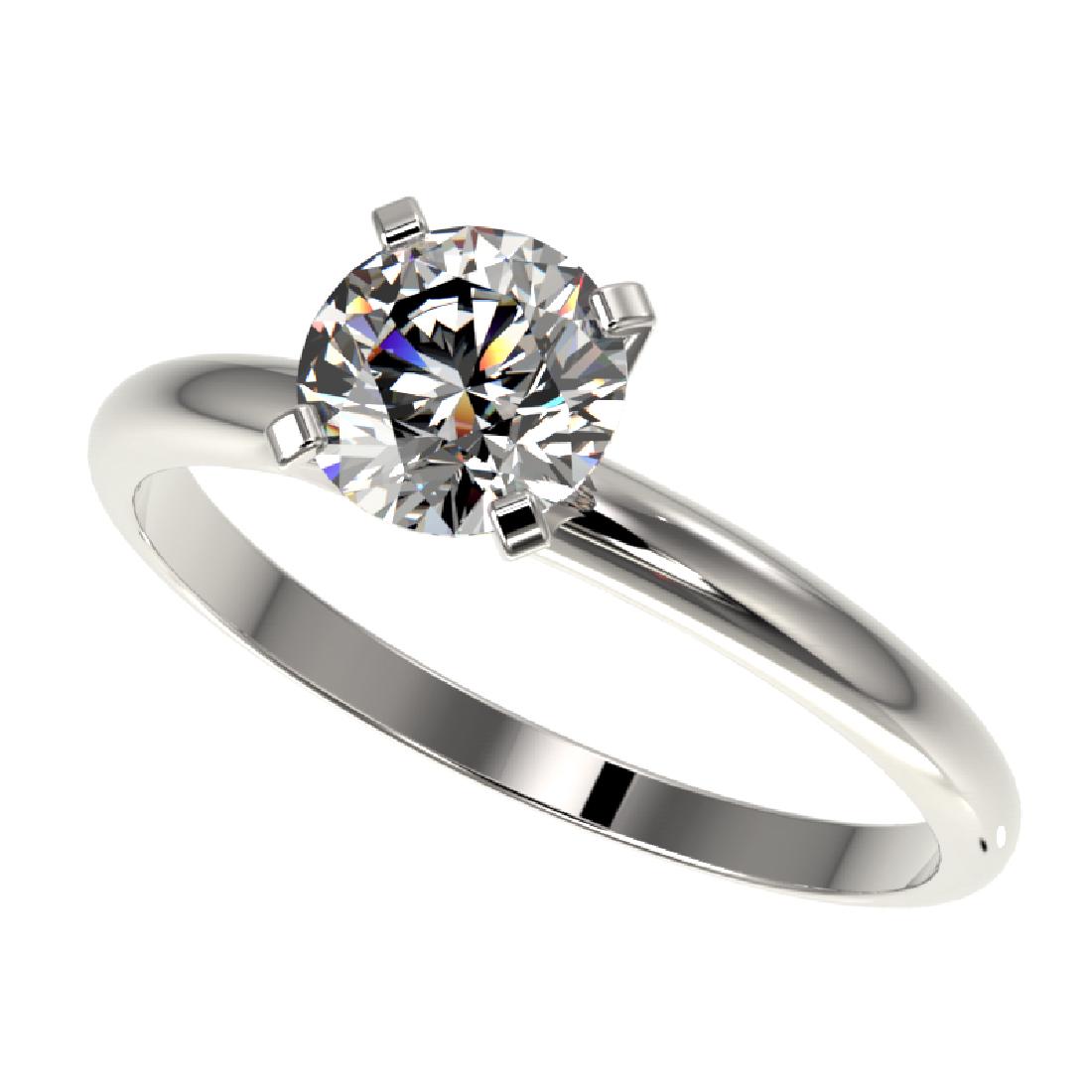 1.05 CTW Certified H-SI/I Quality Diamond Solitaire: 36401 - REF-216M4F ---- 1.05 CTW Certified H-SI/I Quality Diamond Solitaire Engagement Ring 10K White Gold ---- Luxury Designer Brand Ring Appraised at $11,900 Certificate Number US36401 10k White gol