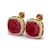 12 CTW Ruby & Micro Pave Halo VS/SI Diamond Earrings