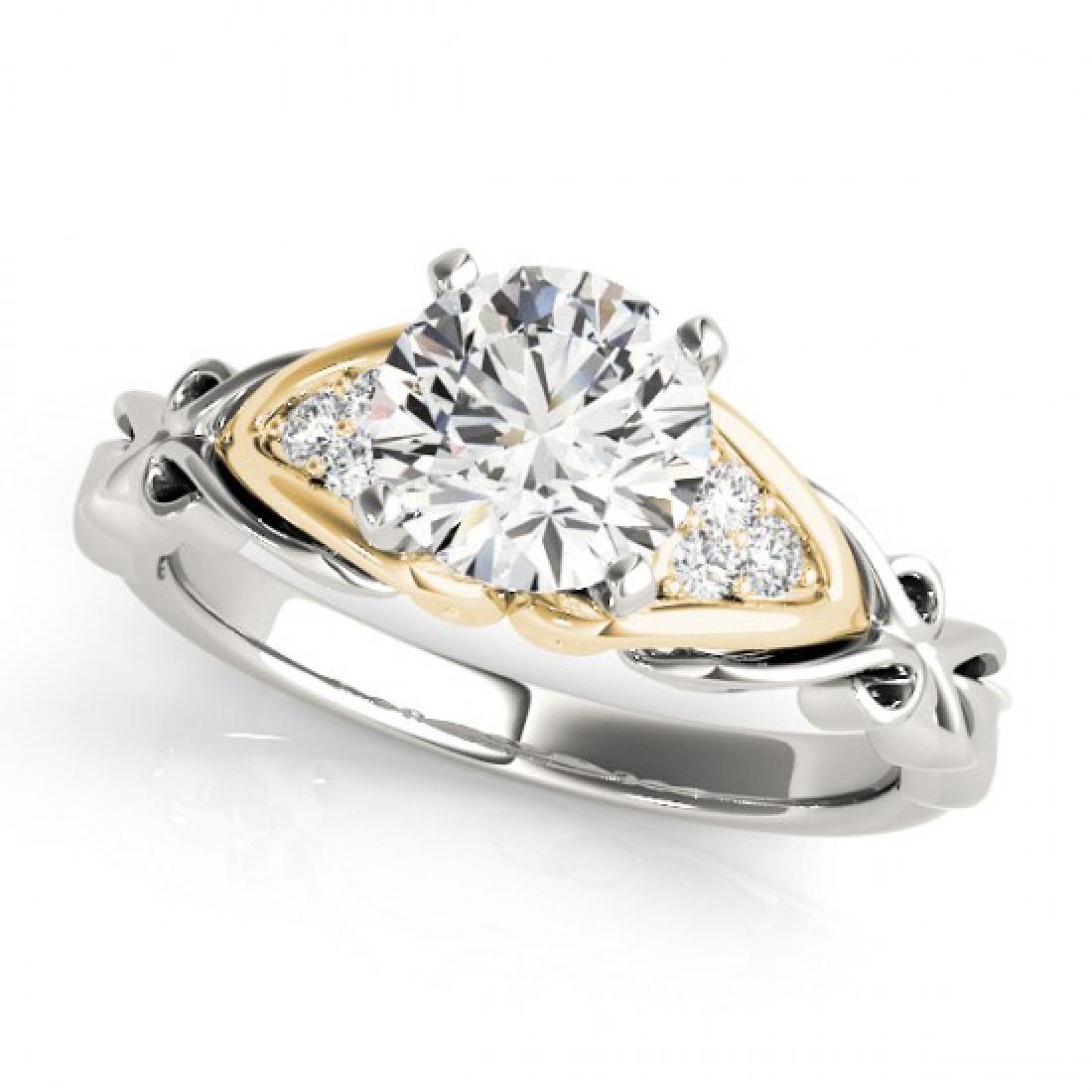 1.35 CTW Certified VS/SI Diamond Solitaire Ring 14K: 25678 - REF-475W5H ---- 1.35 CTW Certified VS/SI Diamond Solitaire Ring 14K White & Yellow Gold ---- Luxury Designer Brand Ring Appraised at $20,900 Certificate Number US25678 14k White & Yellow gold,