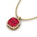 6 CTW Ruby & Micro Pave Halo VS/SI Diamond Necklace