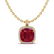 6 CTW Ruby & Micro Pave Halo VS/SI Diamond Necklace - 2