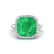 6 CTW Emerald And Micro Pave Halo VS/SI Diamond Ring