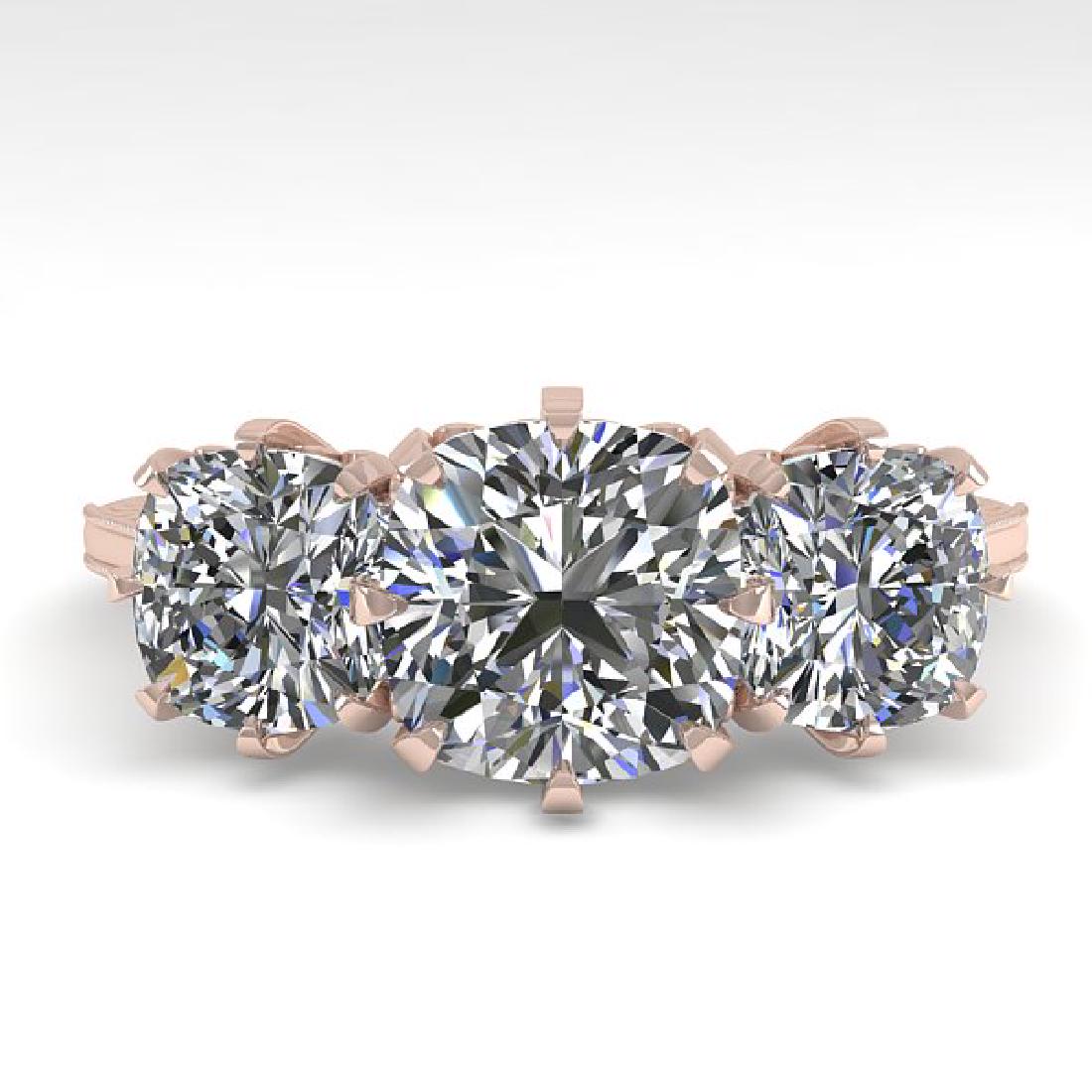 2 CTW Solitaire VS/SI Cushion Diamond 14K Rose Gold: REF-395F8N -29627 ---- 2 CTW Solitaire VS/SI Cushion Diamond 14K Rose Gold ---- Luxury Designer Brand Ring Appraised at $21,100 Certificate Number US29627 14k Rose gold, Ring Size is 7, Ring measuring