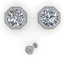 1.50 CTW Certified VS/SI Diamond Stud Earrings 14K - 2