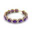 24 CTW Amethyst & Micro Pave VS/SI Diamond Bracelet 10K - 2