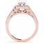 0.9 CTW Certified VS/SI Diamond Solitaire Halo Ring 14K - 2
