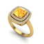 1.77 CTW Citrine & Micro VS/SI Diamond Pave Halo Ring - 2