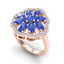 3 CTW Tanzanite & VS/SI Diamond Cluster Designer Halo