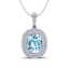 3 CTW Blue Topaz & Micro Pave VS/SI Diamond Halo