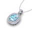3 CTW Blue Topaz & Micro Pave VS/SI Diamond Halo - 2