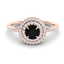 1 CTW Micro Pave VS/SI Diamond Solitaire Ring Halo 14K