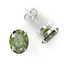 6 CTW Green Tourmaline Designer Solitaire Stud Earrings - 2