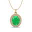 4.50 CTW Emerald & Micro Pave VS/SI Diamond Necklace