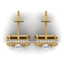 2 CTW Certified VS/SI Diamond Art Deco Micro Halo Stud - 3