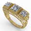 2 CTW VS/SI Princess Diamond Ring 14K Yellow Gold - 2