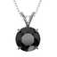 1.59 CTW Fancy Black VS Diamond Solitaire Necklace 10K
