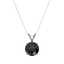 1.59 CTW Fancy Black VS Diamond Solitaire Necklace 10K - 3