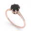 1.0 CTW Black Diamond Solitaire Ring Vintage 14K Rose - 2