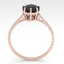 1.0 CTW Black Diamond Solitaire Ring Vintage 14K Rose - 3