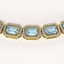 52.89 CTW Sky Topaz & Diamond Halo Necklace 10K Yellow - 3