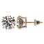 3 CTW Certified H-SI/I Quality Diamond Solitaire Stud - 2