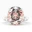 9 CTW Morganite Designer Solitaire Engagement Ring 18K