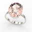9 CTW Morganite Designer Solitaire Engagement Ring 18K - 2
