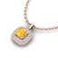 1.08 CTW Citrine & Micro VS/SI Diamond Necklace Halo - 2