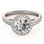 1.3 CTW Certified VS/SI Diamond Solitaire Halo Ring 14K