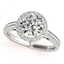 1.3 CTW Certified VS/SI Diamond Solitaire Halo Ring 14K - 2