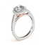 1.3 CTW Certified VS/SI Diamond Solitaire Halo Ring 14K - 3