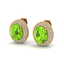 9 CTW Peridot & Micro Pave VS/SI Diamond Earrings 18K