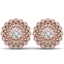 1.5 CTW Certified VS/SI Diamond Art Deco Stud Earrings