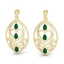 7 CTW Emerald & Micro Pave VS/SI Diamond Heart Earrings
