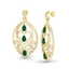 7 CTW Emerald & Micro Pave VS/SI Diamond Heart Earrings - 2
