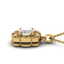 0.75 CTW I-SI Diamond Solitaire Art Deco Necklace 18K - 3