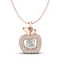 0.30 CTW VS/SI Diamond Micro Pave Halo Necklace 14K