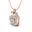 0.30 CTW VS/SI Diamond Micro Pave Halo Necklace 14K - 2