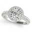 0.76 CTW Certified VS/SI Diamond Solitaire Halo Ring