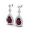 4.50 CTW Garnet & Micro Pave VS/SI Diamond Earrings
