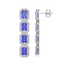 11.93 CTW Tanzanite & Diamond Halo Earrings 10K White - 2
