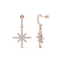0.75 CTW Micro Pave VS/SI Diamond Earrings 14K Rose - 2