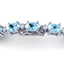 10 CTW Aquamarine & VS/SI Diamond Eternity Bracelet 10K
