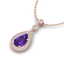 2.25 CTW Amethyst & Micro Pave VS/SI Diamond Necklace